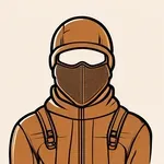 brown ski mask image